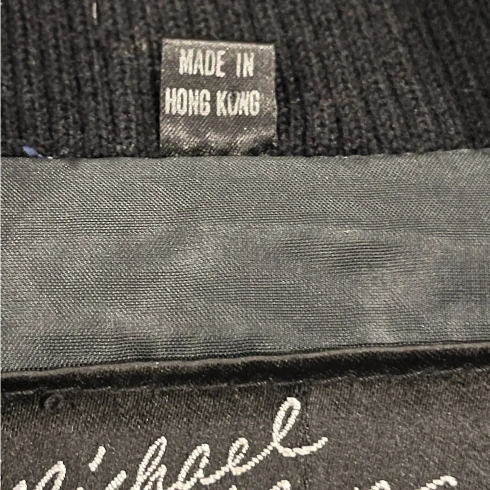 Vintage Michael Hoban North Beach Leather Black Cropped Bomber Jacket size XS - Picture 11 of 14